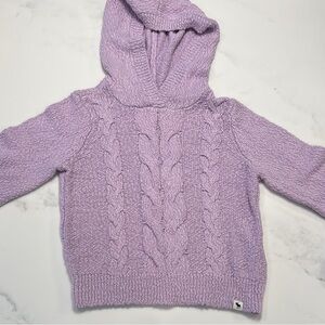 Abercrombie Lavender Cable Knit Hoodie